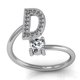 thumbnail image 2 of Jumpingount Anillo abierto con letras mayúsculas, anillos chapados portátiles para interiores y exteriores, joyería ornamental para oficina, Type1 NO1, 2 of 5