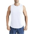 thumbnail image 1 of pstuiky Camisetas sin mangas para hombre, Camiseta deportiva informal de cuello redondo para hombre, de moda, color sólido Camisas para hombres xl, 1 of 7