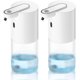 thumbnail image 1 of Dispensador automático de jabón espumoso, 2 unidades, dispensador de jabón de pared de 13.5 oz/400 ml, 4 engranajes de espuma ajustable, dispensador de jabón para manos y platos sin contacto, 1 of 5