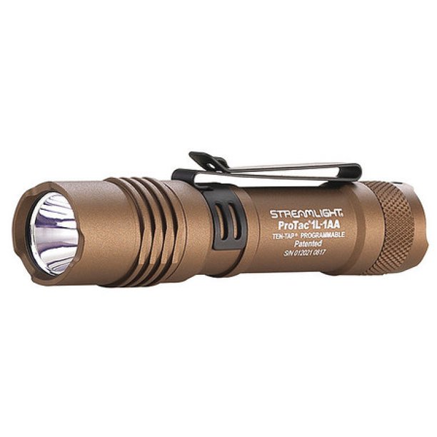 Streamlight Protac 1L1AA 350 Lumen LED Flashlight & Batteries, FDE TAN