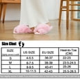 thumbnail image 5 of Finvizo Mother's Day Fuzzy Slippers Women's Cross Band Fluffy Slippers Open Toe Furry House Slippers Size 6 7,Pink, 5 of 5