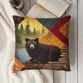 thumbnail image 3 of YINGXI Throw Pillow Cover for Women/Men, Short Plush Pillow Case Cushion Cover for Home Sofa Couch Living Room Car Decor - Rustic 22x22in, 3 of 5