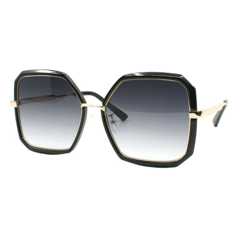 Oversized Square Frame Sunglasses in Tortoiseshell - Women