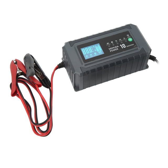 Battery Charger Maintainer, Smart Battery Charger Automatic Compact Auto Detection Easy Operation For Motorcycle US Plug 110V