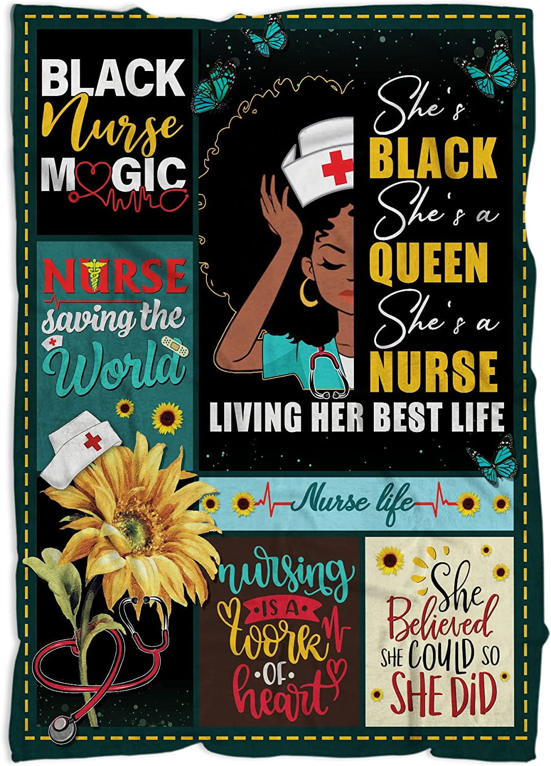 Nurse Blanket Gift for Women Daughter, Nurse Throw Blanket, Nurse Gifts