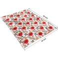 thumbnail image 4 of White Chicken Red Chicken Pattern Blanket,Comfortable Soft Flannel Throw Blanket,All Season,Warm Lightweight Blankets for Sofa Bed Couch Living Room Chair,60"x80", 4 of 4