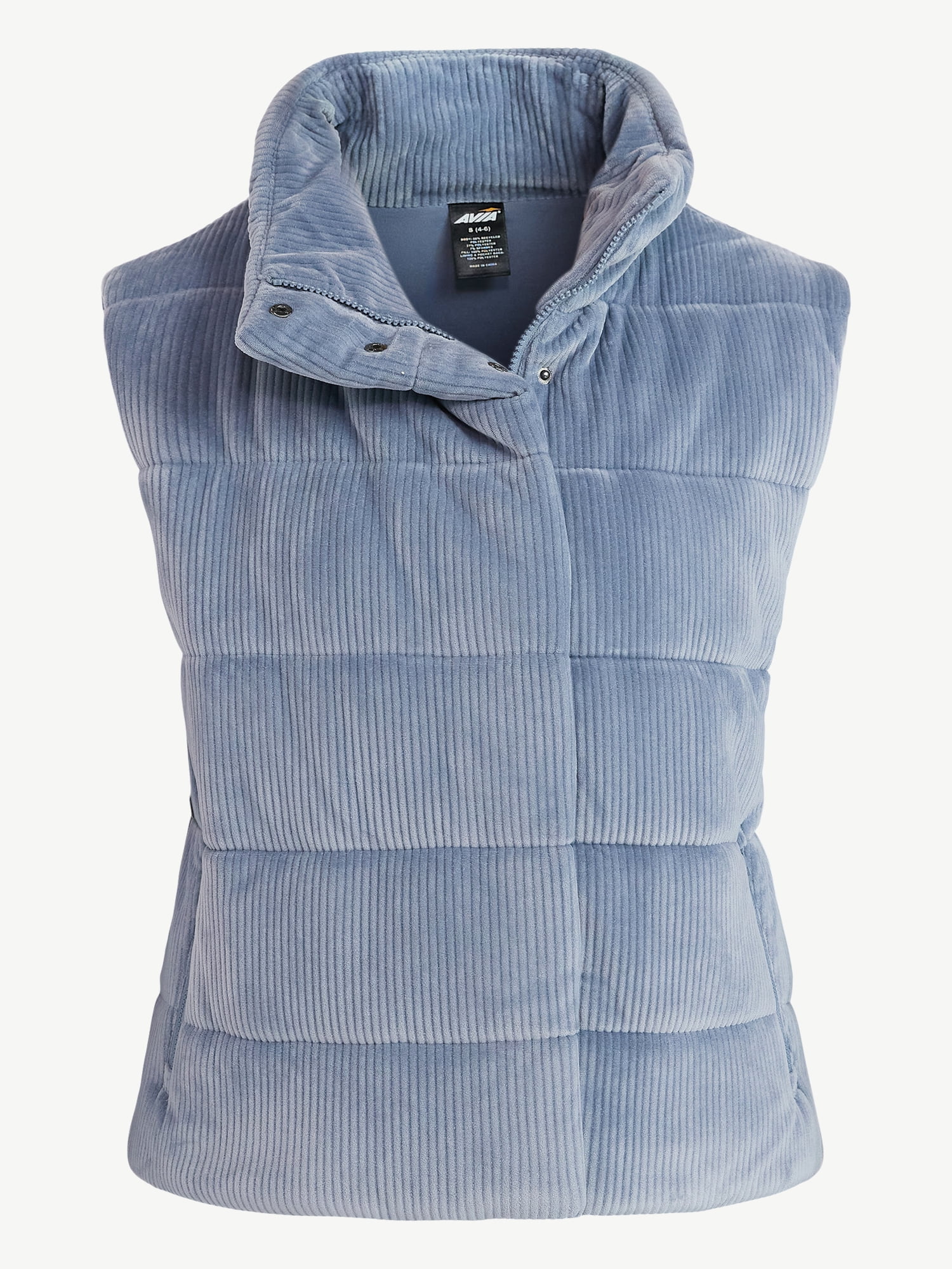 Avia Women's and Women's Plus Velour Ribbed Vest, Sizes XS-4X
