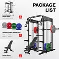 thumbnail image 2 of Forgemus Smith Machine, Multi-Function Power Cage with Dual Pulley Cable Crossover System, 2000LBS All-in-One Squat Rack with Smith Bar and Attachments, Workout Machine for Home Gym, 2 of 10