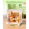 thumbnail image 2 of Robotime DIY Miniature House Kit Super Creator Serious, Floral Dining Room Dollhouse Building Set, Tiny House 3D Puzzle Craft Kits for Home Decor, Gifts for Adults Kids, 2 of 7