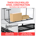 thumbnail image 4 of 4x6 / 4x8 Overhead Garage Storage Rack, Heavy Duty Metal Ceiling Shelving – Adjustable Organization System, 330 lbs / 660 lbs Capacity – Easy Install, Space-Saving – Black, 4 of 8