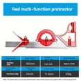 thumbnail image 2 of 300mm Square Right Angle Ruler Measuring Ruler Multi Combination Protractor Tools Woodworking Tools Red, 2 of 6