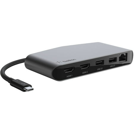 Belkin Thunderbolt 3 Dock Mini HD With Thunderbolt 3 Cable - Usb C Hub - Usb C Docking Station For Macos & Windows, Dual 4K @60hz, 40Gbps Transfer Speed, With Ethernet Port, BLACK