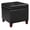 Black, variant on Storage Ottoman with Rolling Wheels, PU Leather Tufted Cube Footrest with Casters, 17.7" Square Tufted Distressed Ottomans for Living Room,Bedroom, 300lb Capacity