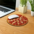 thumbnail image 5 of WIRESTER 7.88 in Round Mouse Pad with Non-Slip Rubber Base for Computers, Laptop, Office & Home - Pepperoni Pizza, 5 of 5