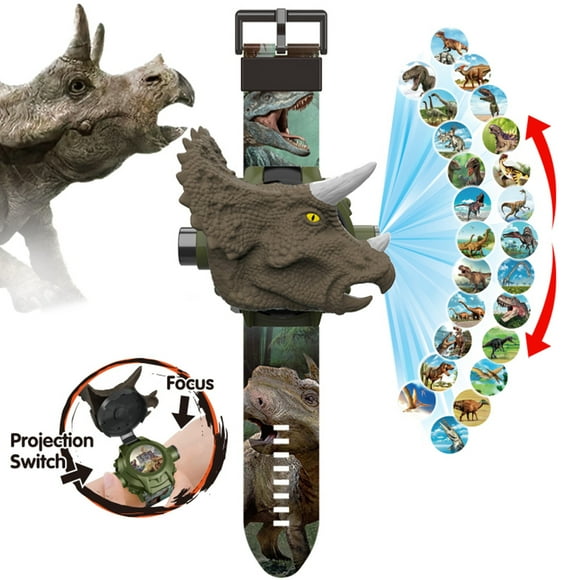 Childrens Projection Electronic Watch With 24 Dinosaur Images Funny Light Up Toy For Toddlers And Kindergarten Gift
