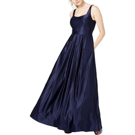 City Studio Womens Juniors Satin Beaded Back Formal Dress