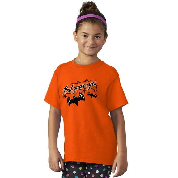 Funny Cute Witchy Halloween Bats Girls Kids T Shirt Tees Teen Brisco Brands L