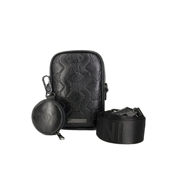 Bandolera Crossbody Boroni Damier Negro Con Correa Ajustable