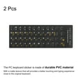 thumbnail image 3 of Korean Keyboard Stickers PC Keyboard Stickers Black Background with Yellow White Lettering 2Pcs, 3 of 3