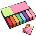 thumbnail image 1 of Juego de notas adhesivas, paquete de notas adhesivas de colores, blocs de notas rectangulares y banderines con índices y pestañas de índice de colores fluorescentes, 1 of 4