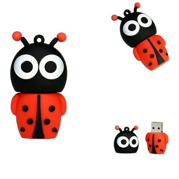 Ladybug USB Flash Drive Students - Ladybug Pen Drive - Jump Drive for Young Adults (Ladybug - Red)