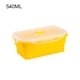 thumbnail image 5 of Cateissary Silicona de grado alimenticio para que sea seguro y saludable y cómodo de llevar plegable es conveniente para el almacenamiento de la Organizadores de utensilios de cocina amarillo 540ml, 5 of 6