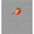 thumbnail image 2 of Strawberry And Cherry Fruit Adult Heather Gray Crew Neck Short Sleeve Tee-Medium, 2 of 3