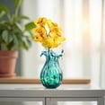 thumbnail image 5 of Green Glass Bubble Vase for Flowers 8.5 Blown Glass Vase for Home Decor Modern Art Flower Vases Decorative Table Centerpiece Olive Plant Wedding Living Room Bookshelf Office Entryway, 5 of 8