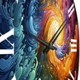 thumbnail image 3 of Designart "Vibrant Rotation I" Abstract Spirals Oversized Wall Clock, 3 of 5