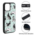 thumbnail image 2 of WIRESTER Shockproof Soft Rubber Cover Case for Apple iPhone 12 Pro Max 6.7" 2020, Siberian Husky Funny Playful Postures On Aero Blue Background, 2 of 5