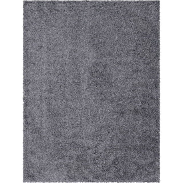 Unique Loom Davos Collection Modern Luxuriously Soft & Cozy Shag Area Rug, 9' 0 x 11' 9 Rectangular, Peppercorn