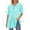 Blue-01, variant on Mittory Women's Plus Size Summer Tops Short Sleeve Lace Pleated Blouses Tunic Tops