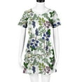 thumbnail image 6 of Sundresses for Women Casual Summer - Women's Summer Short Sleeve Crew Neck T Shirt Dress Casual Loose Swing Dress Floral Print Beach Dresses, 6 of 7