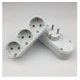 thumbnail image 4 of Pack de 2 adaptadores de enchufe de 3 vías enchufe múltiple de 3 vías tomas distribuidoras múltiples 16A/250V, 4 of 5