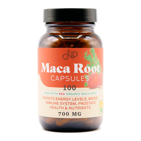 Red Maca Root Capsules - 700mg 100 Gelatinized Pills, Pure Red Raw Maca Root Powder Supplement