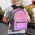thumbnail image 3 of Gukieu Colorful Glitters Print Backpack, Waterproof Backpack with Adjustable Shoulder Straps, Suitable for Campus, Business, Travel, Unisex, 3 of 6