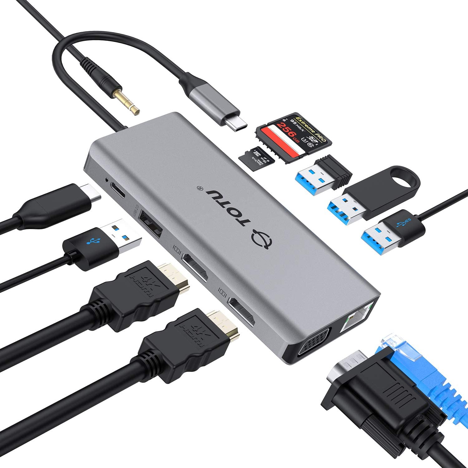 USB C Docking Station with 4K Dual HDMI 