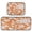 White Lace with Openwork Weave, variant on 2-Piece Kitchen Mat Set Non Slip Washable Floor Mats Decorative Rugs for Kitchen Sink Laundry Gift Box and Mushroom Pattern