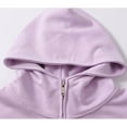 thumbnail image 3 of SGMVNU Women's Zip up Hoodies Cropped Cardigan Sweatshirt Jacket Drawstring Hooded Sweatshirts Casual Long Sleeve Top with Pockets(Purple, S), 3 of 4