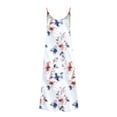 thumbnail image 4 of Summer Dresses for Women Spaghetti Strap V Neck Floral Boho Dress Loose Maxi Dress Slip for Beach Holiday Casual Sundress, 4 of 5