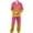 Orange, variant on Nrmvnmi Men Pajama Sets Sleepwear 2024 Soft Cozy Gradient Color Pajama Sets Collared Neck Long Sleeved Tops And Elastic Wais Pants Pajamas Suits Lightweight Breath Loungewear