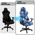 thumbnail image 5 of Xoenoiee Blue Camo Pattern Gaming Chair Covers, Stretchable Soft Thick Breathable Scratch Resistant Gaming Chair Seat Cover with 2Pcs Armrest Slipcovers, 5 of 7