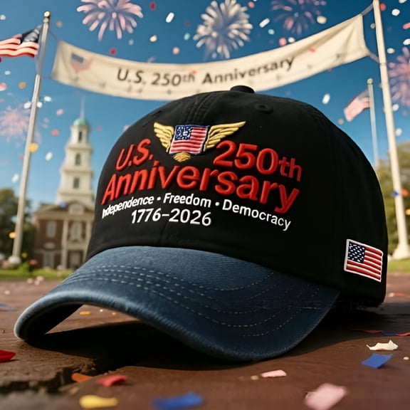 TELOLY Military Commemorative Baseball Cap - 250th Anniversary Embroidered Cap, Vintage Washed Cotton Adjustable Dad Hat, Unisex