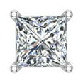 thumbnail image 3 of Mens Stud Earrings Princess Cut Diamond Earrings for Women-Teens Replacement Single (not a pair) 0.25 CTW 14K White Gold, 3 of 4