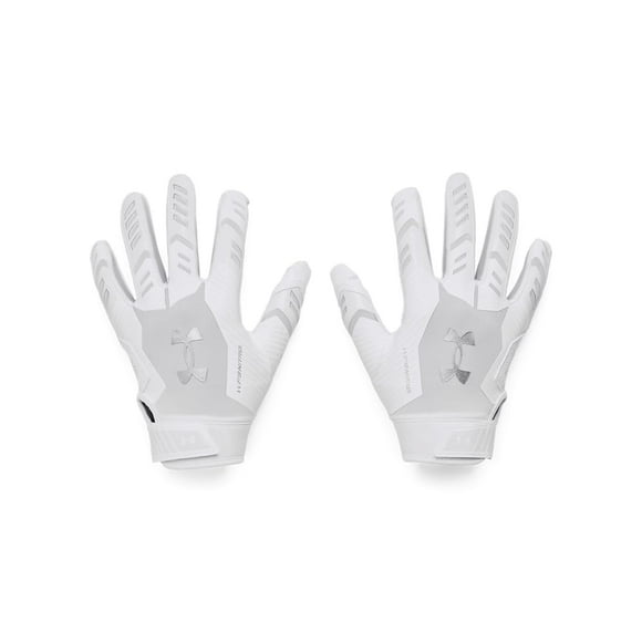Guantes de Fútbol Americano Under Armour F9 Nitro para Niños - Blanco/Gris
