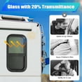 thumbnail image 3 of RV Windows, 12" W x 22" H Tempered Glass with Screen, Vertical Slide Trailer Window with Trim Rings Replacement for Camper/RV Windows and Windshield Curtains New, 3 of 16