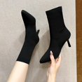 thumbnail image 3 of Taqqpue Boots for Women Heel Pointed Toe Mid Calf Boots Stiletto High Heel Slouch Ankle Boots Women, 3 of 10