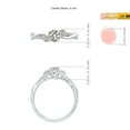 thumbnail image 5 of ANGARA Natural 0.47 Ct. Diamond Classic Ring in Sterling Silver for Women (Ring Size: 9), 5 of 10