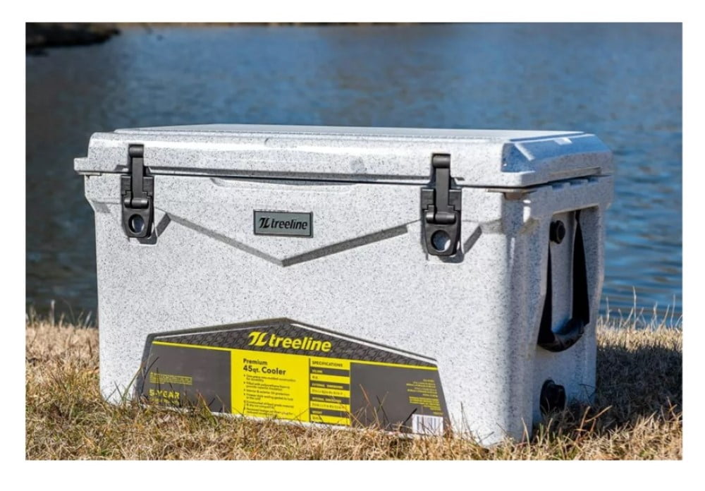 Treeline 2811S752G Premium Roto-Molded Cooler 45 qt. Capacity, Granite