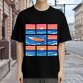 thumbnail image 3 of Black T Shirts for Men, Surfboard Sunset Graphic Mens Graphic Tees, 24846226,XL, 3 of 8